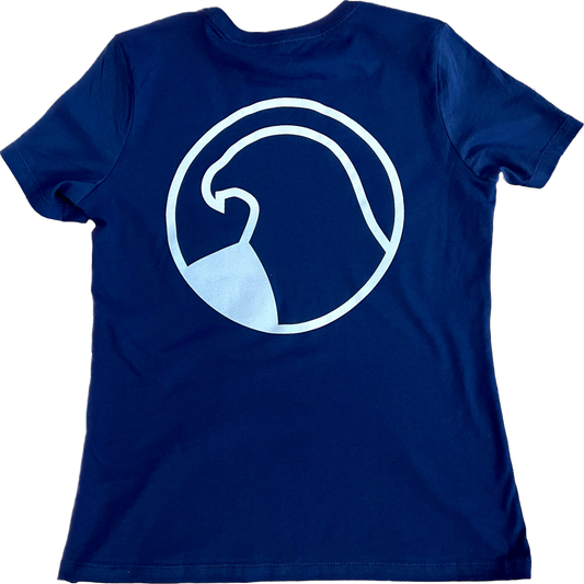 Women's Classic Salty Buzzard Tee-Navy