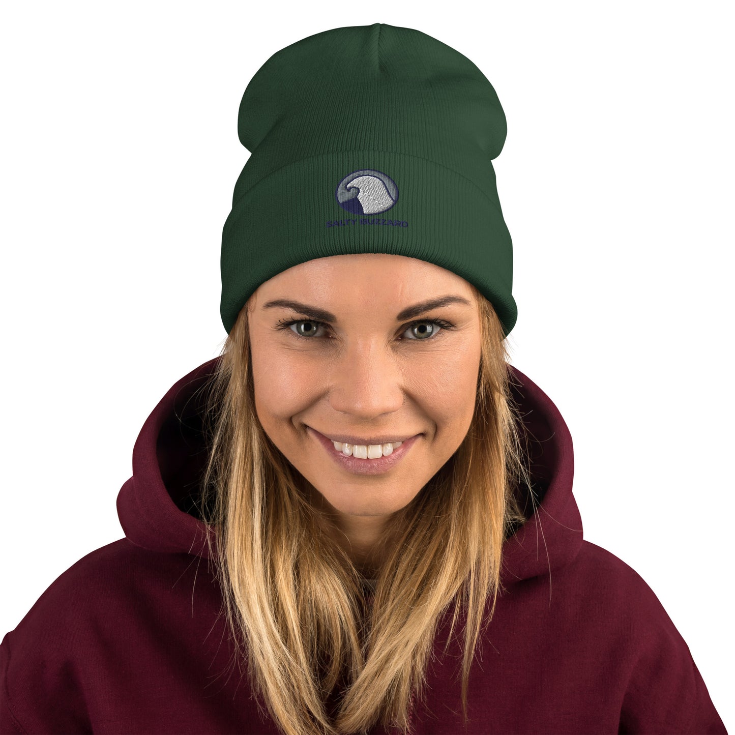 Salty Buzzard Embroidered Beanie